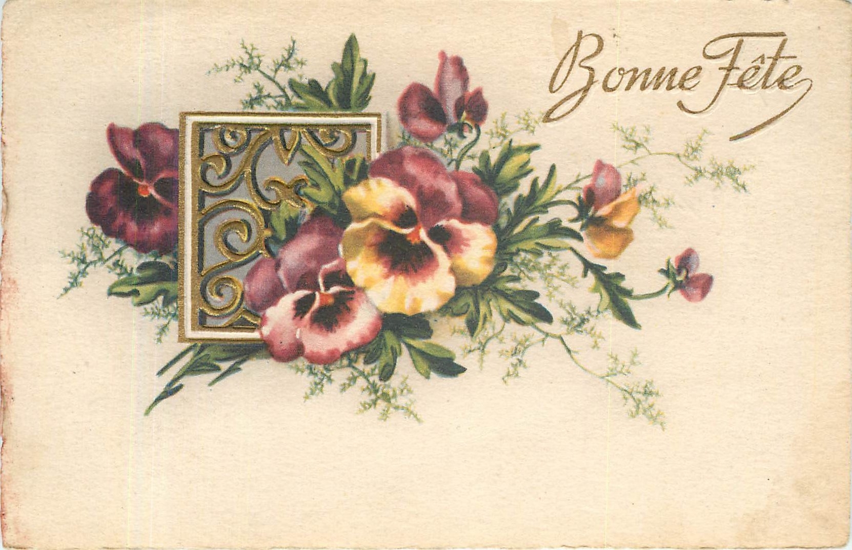 CPA Bonne Fete Fleurs
