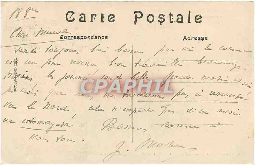 Bataille de la Marne (6 au 12 Septembre 1914) — Luxemont, près Vitry-le-François — Le Château — A. Bumannet, impr. à Vitry-le-François — Reverso