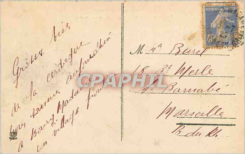 CPA Pont Romeu Le Grand Hotel  — Rückseite