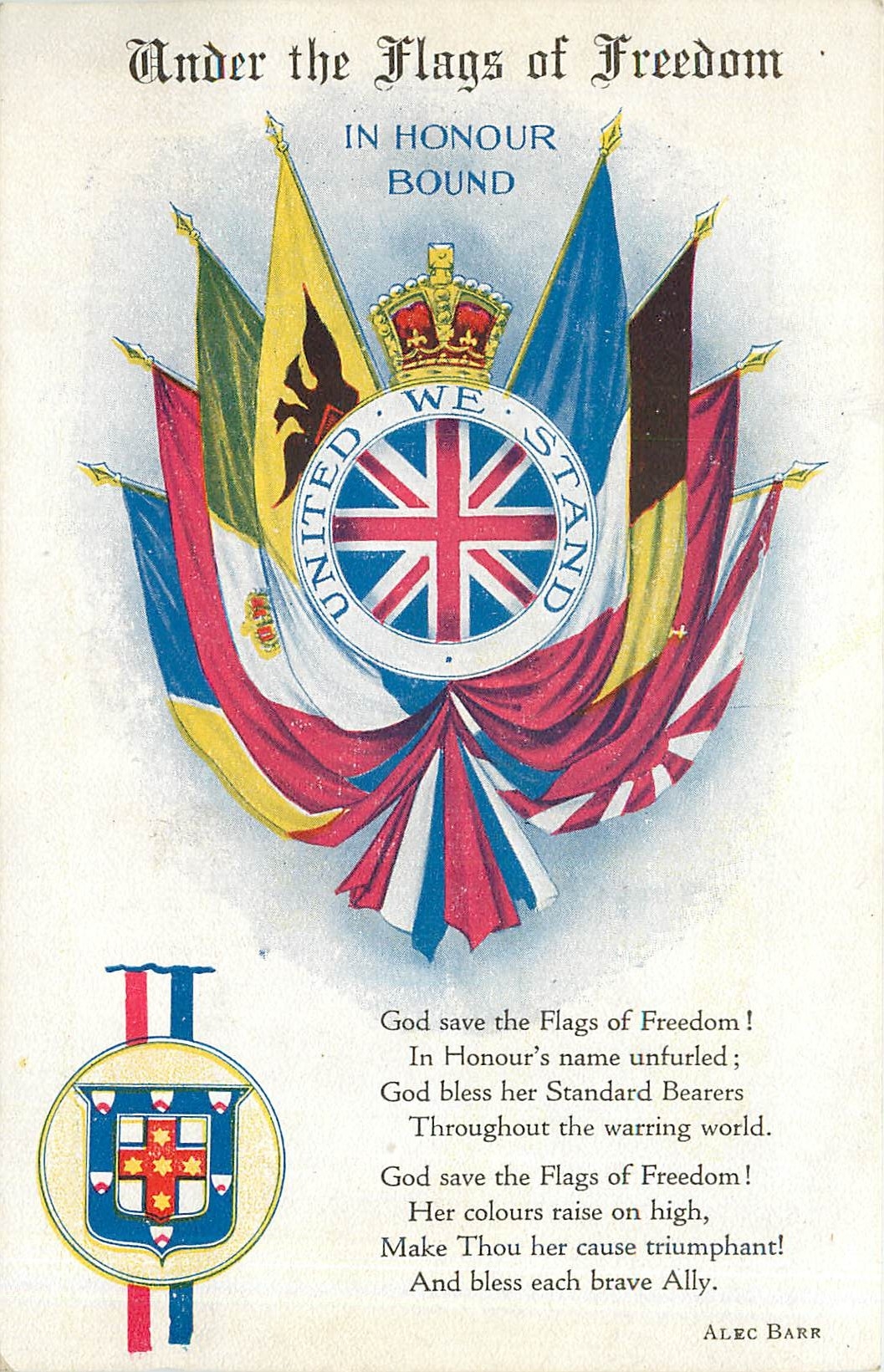CPA Under the Flags of Freedom in Honour Bound United we Stand Militaria