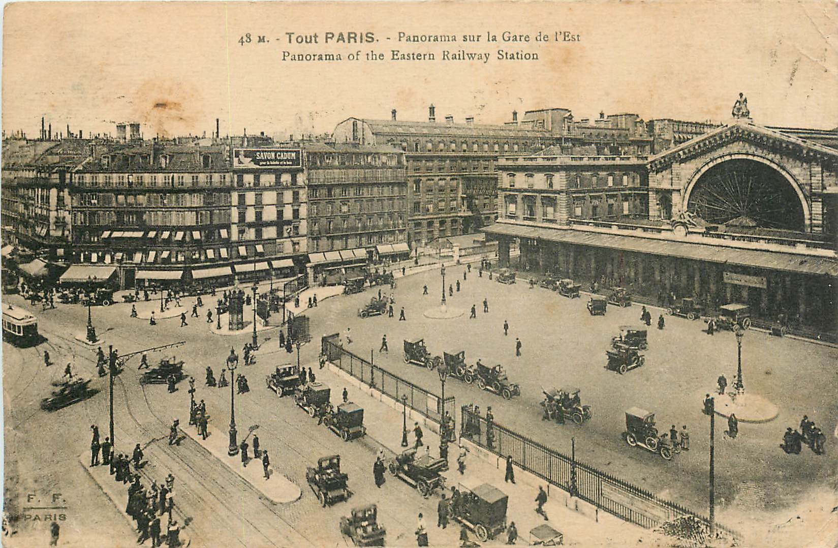 CPA Tout Paris Panorama sur la Gare de l'Est 