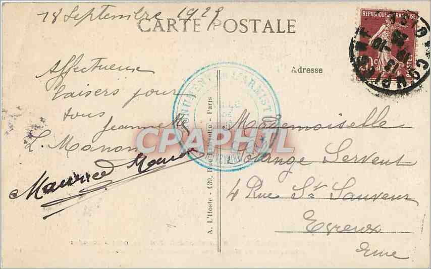 CPA Foret de Compiegne Le Carrefour de l'Armistice pres Rethondes Emplacement du Wagon des Plenipote — Rückseite