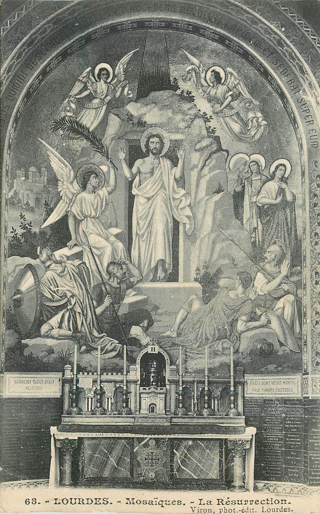 CPA Lourdes Mosaiques La Resurrection 