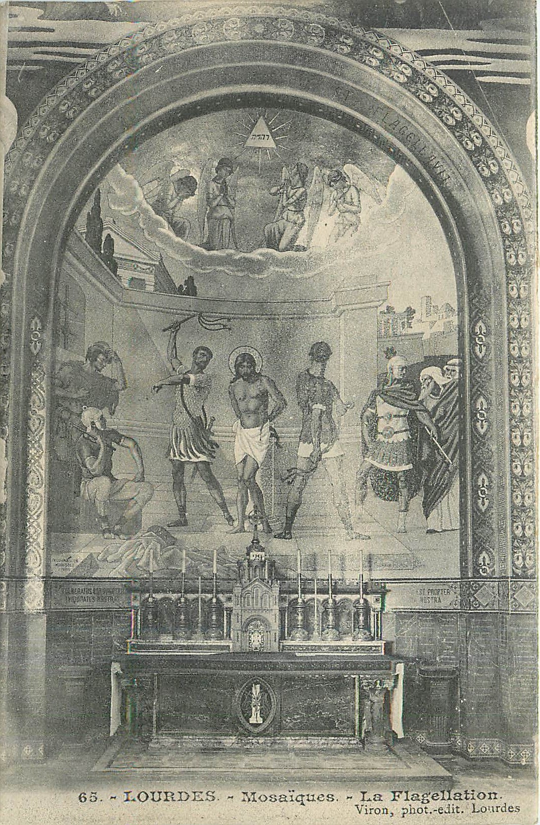 CPA Lourdes Mosaiques La Flagellation Viron 