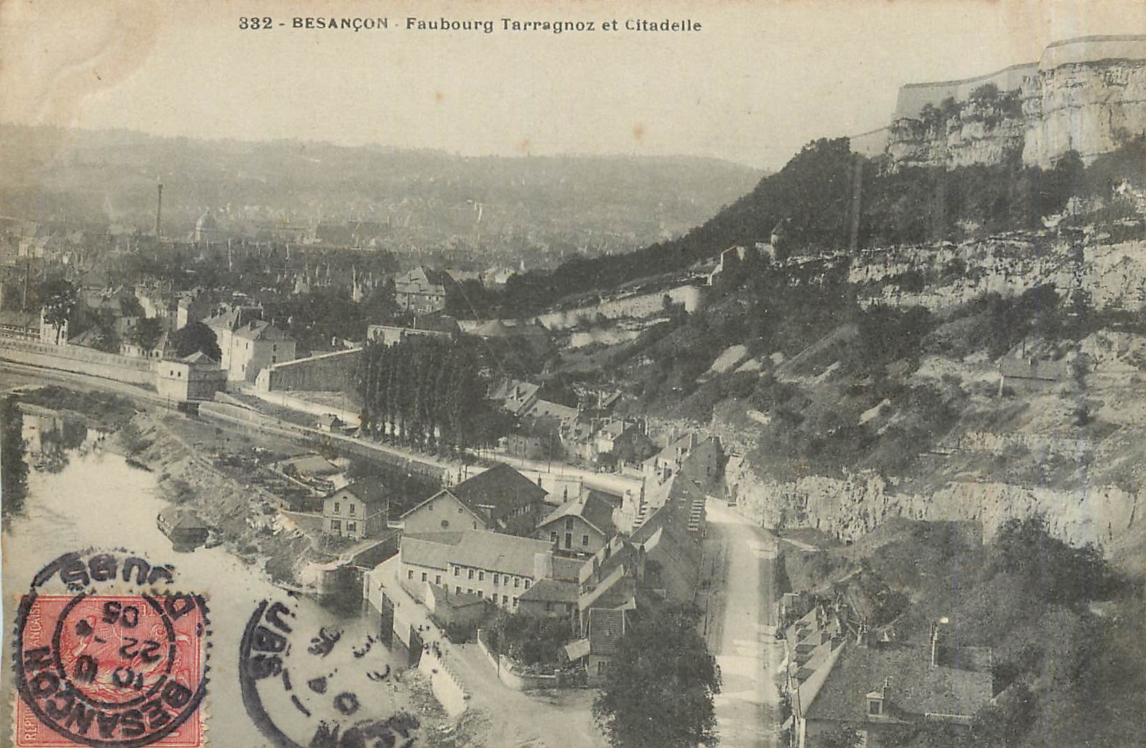CPA Besancon Faubourg Tarragnoz et Citadelle 
