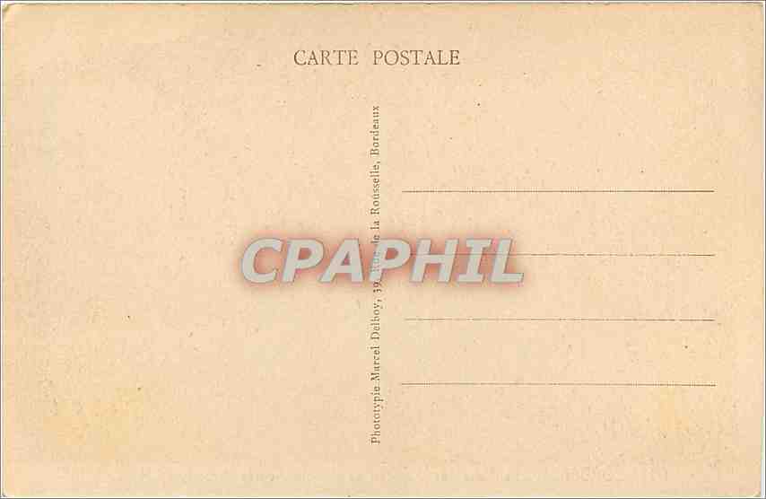 CPA Bordeaux La Place des Quinconces et Colonne des Girondins  — Verso
