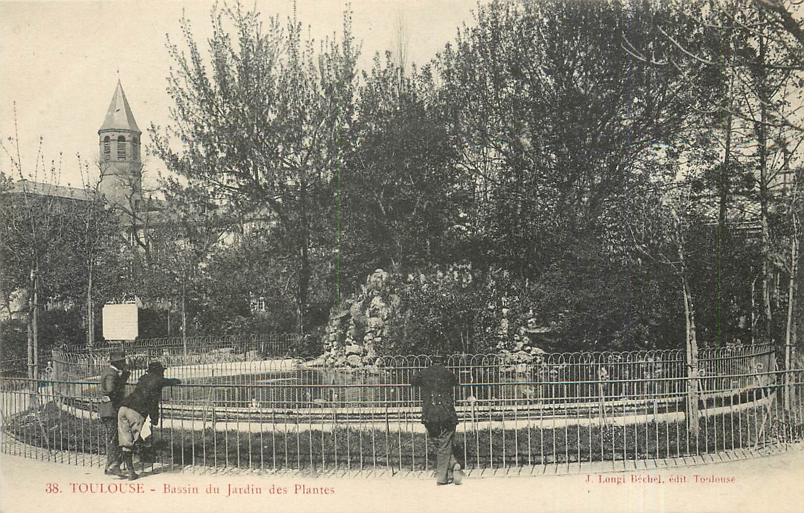 Toulouse - Bassin du Jardin des Plantes — J. Longi Béchel, édit Toulouse, n°38