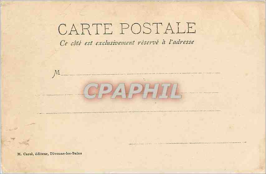 CPA Divonne les Bains Etablissement Hydrotherapique Entree des Salles de douche  — Back