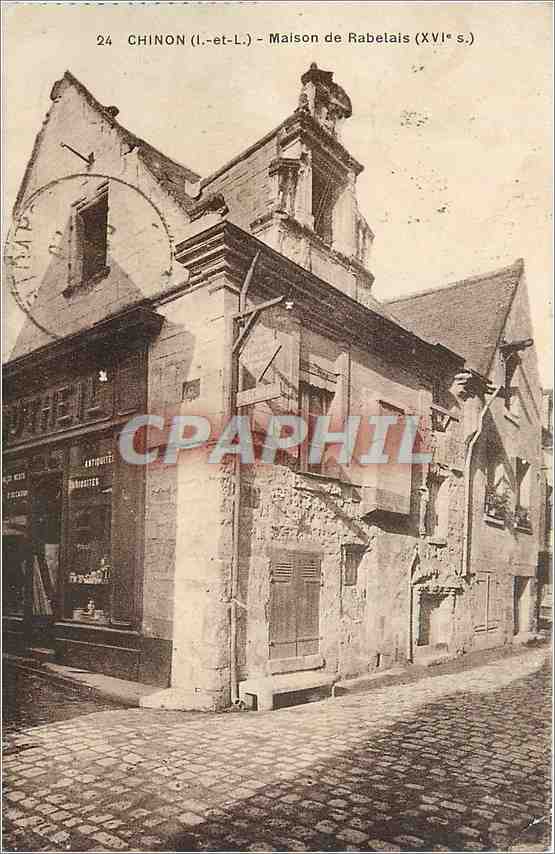 CPA Chinon L et L Maison de Rabelais 