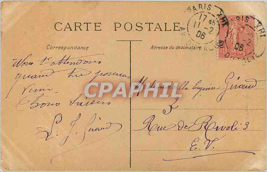 CPA Enfant — Rückseite