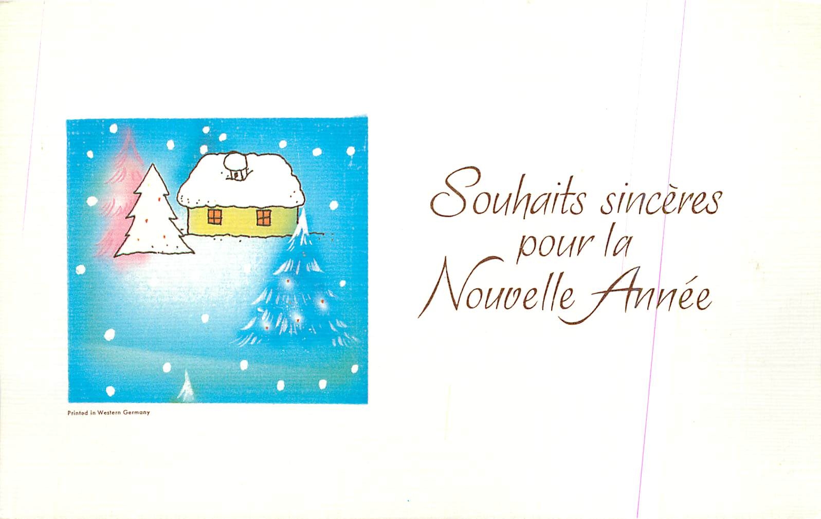 CPA Souhaits sinceres pour la Nouvelle Annee 
