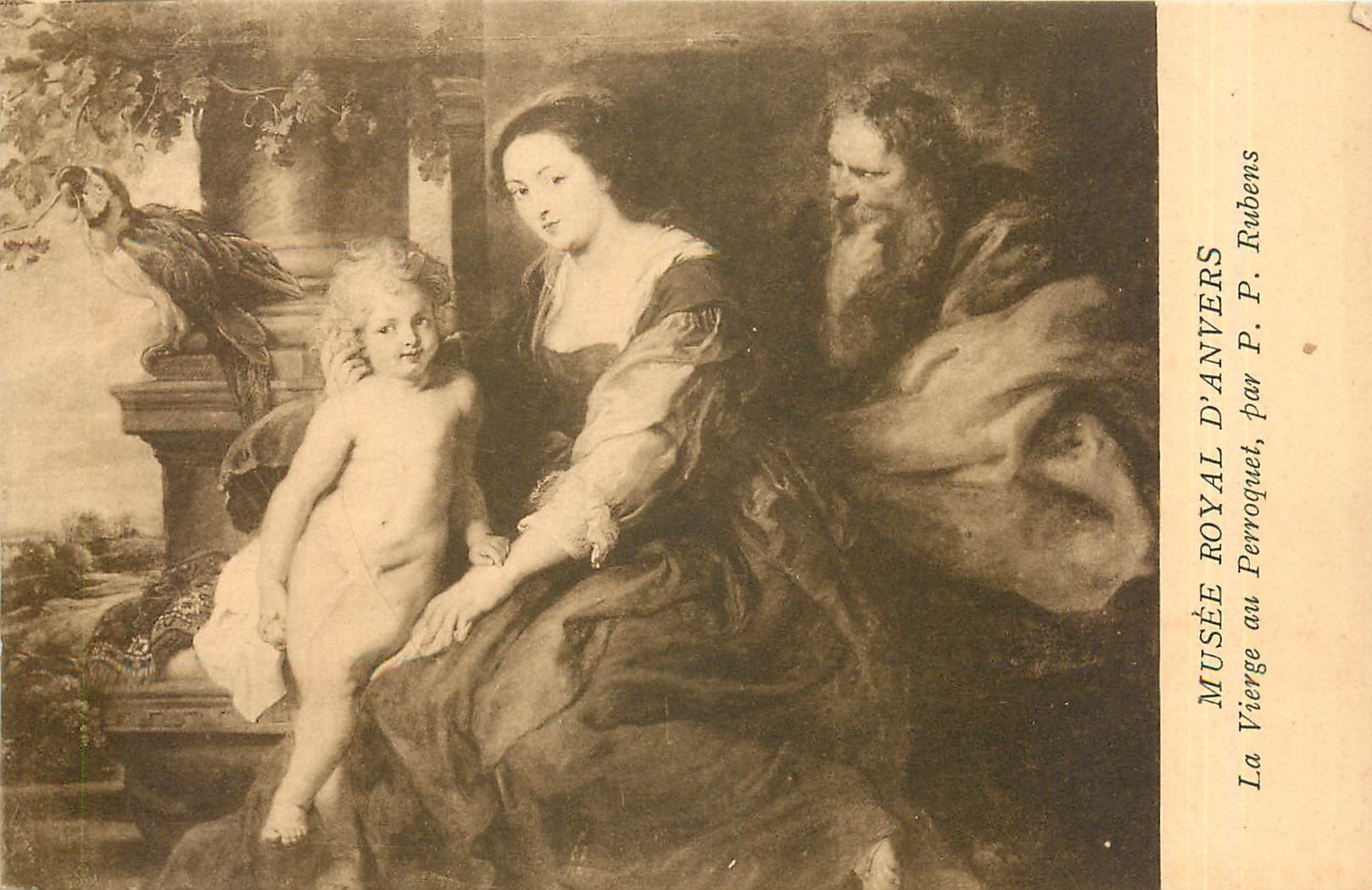 CPA Musee Royal d'Anvers La Vierge au Perroquet par PP Rubens 