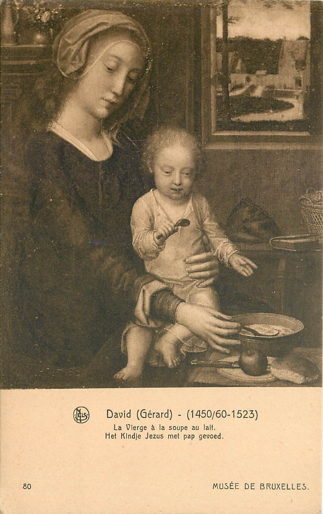CPA David Gerard La Vierge a la soupe au lait Het Kindje Jezus met pap gevoed 