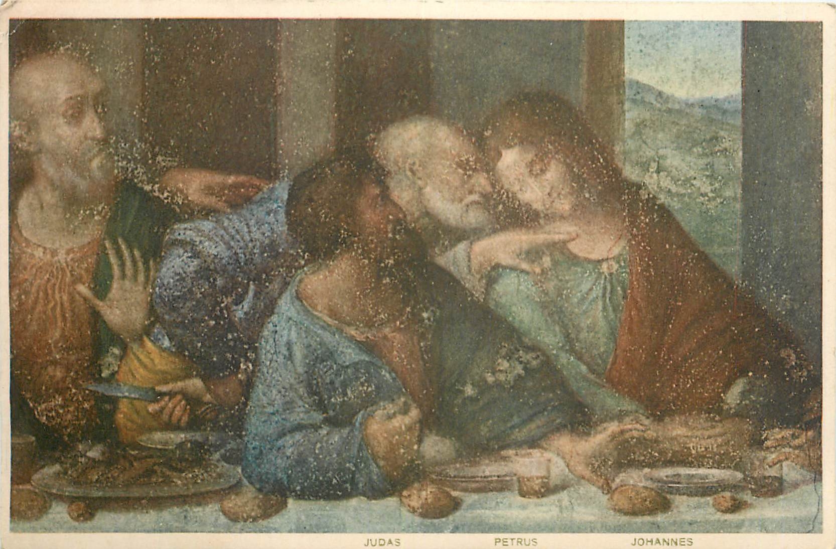 CPA Judas Petrus Johannes Leonardo da Vinci Milano Ultima Cena