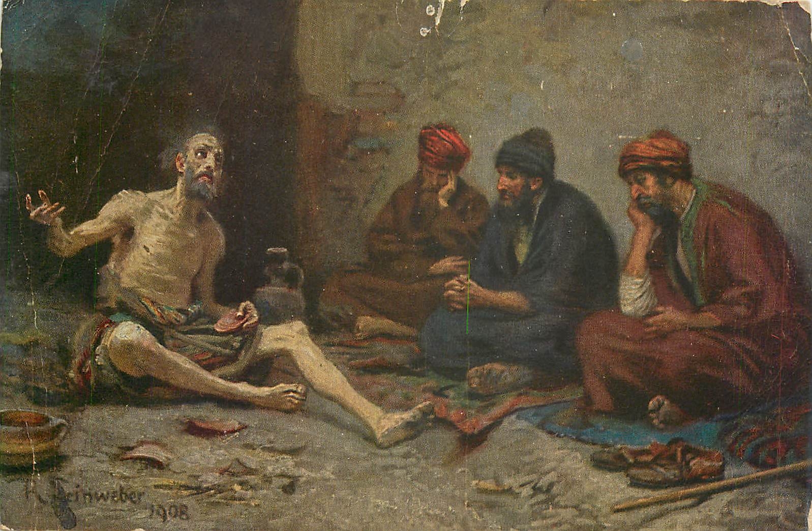 CPA L'Histoire Sainte en images d'Apres les Originaux de kob Leinweber Ancien Testament Serie V 12 I