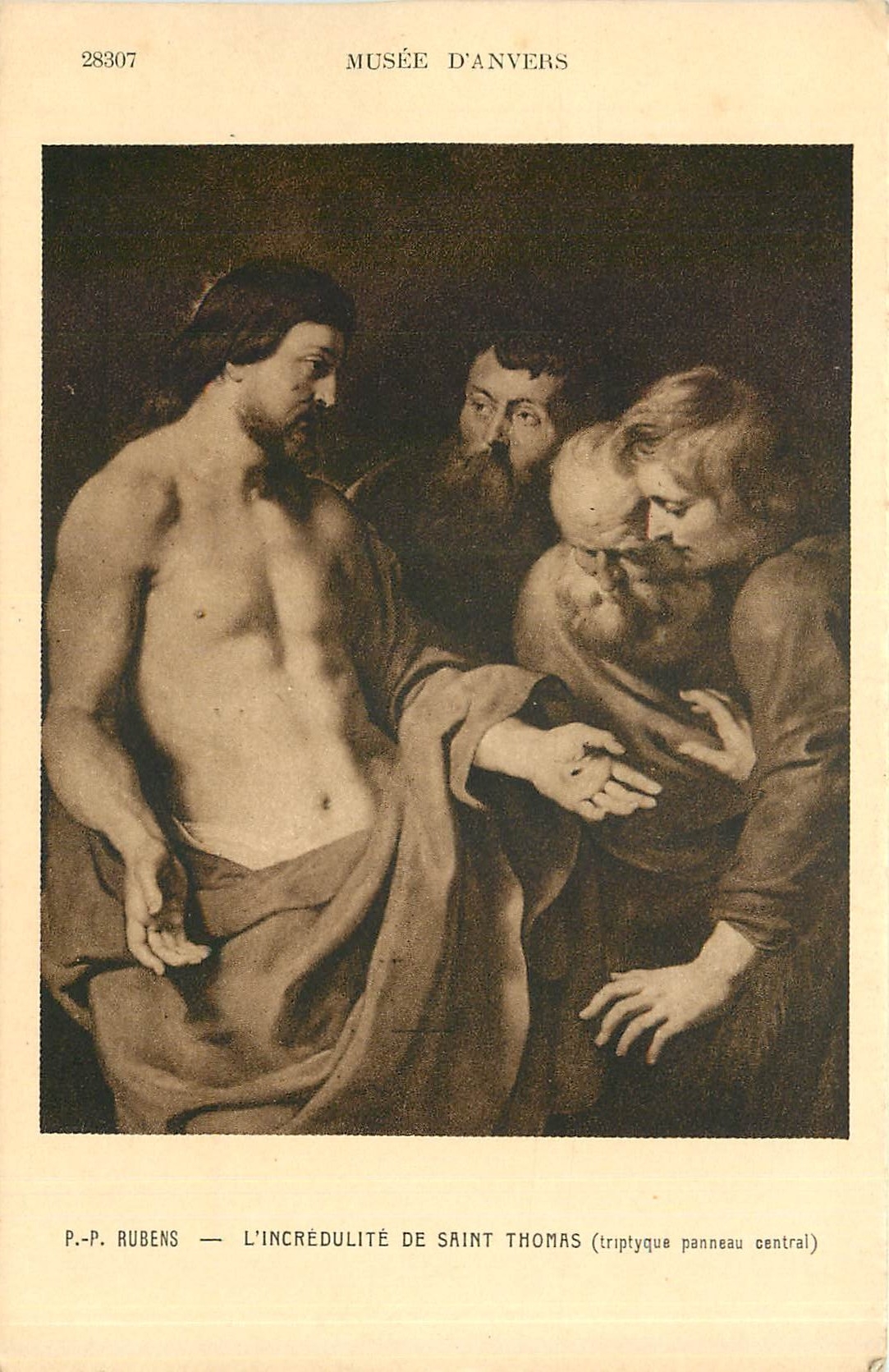 CPA Musee Anvers PP Rubens L'Incredulite de Saint Thomas 