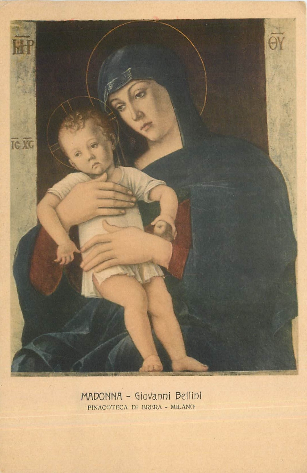 CPA Madonna Giovanni Bellini Pinacoteca de Brera Milano 