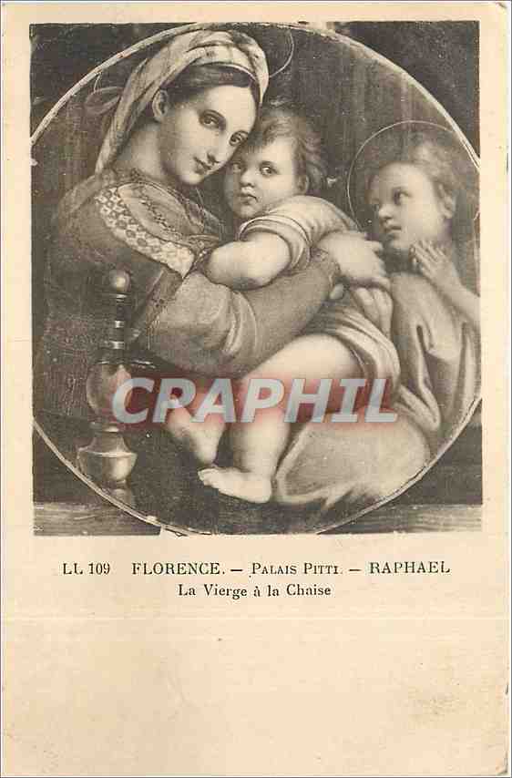 CPA Florence Palais Pitti Raphael La Vierge a la Chaise 