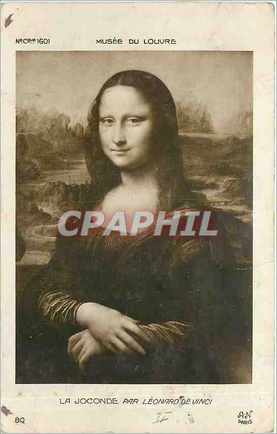 CPA Musee du Louvre La Joconde par Leonard de Vinci 