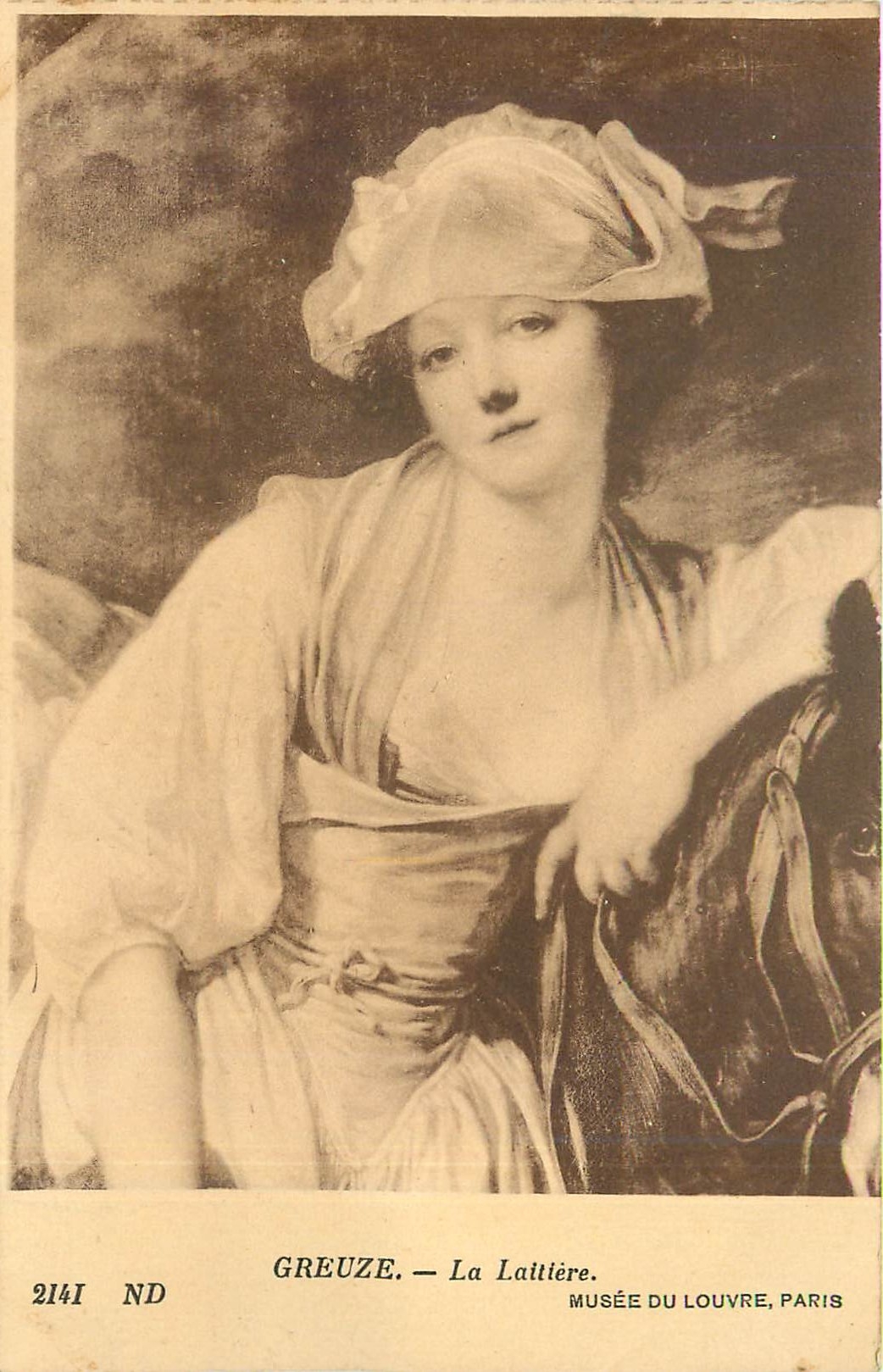CPA Greuze La Laitiere Musee du Louvre Paris 
