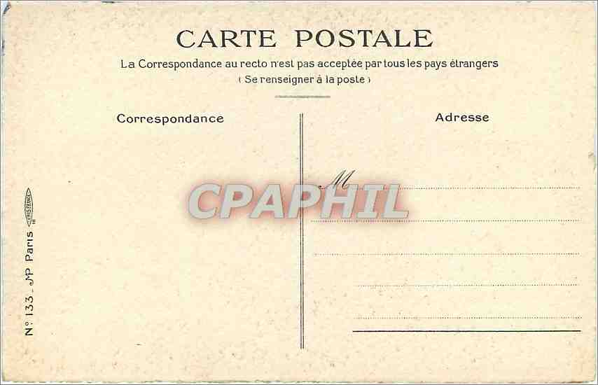 CPA Arbres (dessin a la main) — Verso