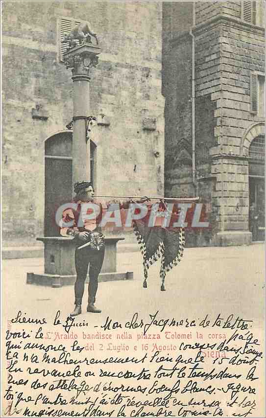Sienne - Monument de la lettre - Cartolina Postale Italiana