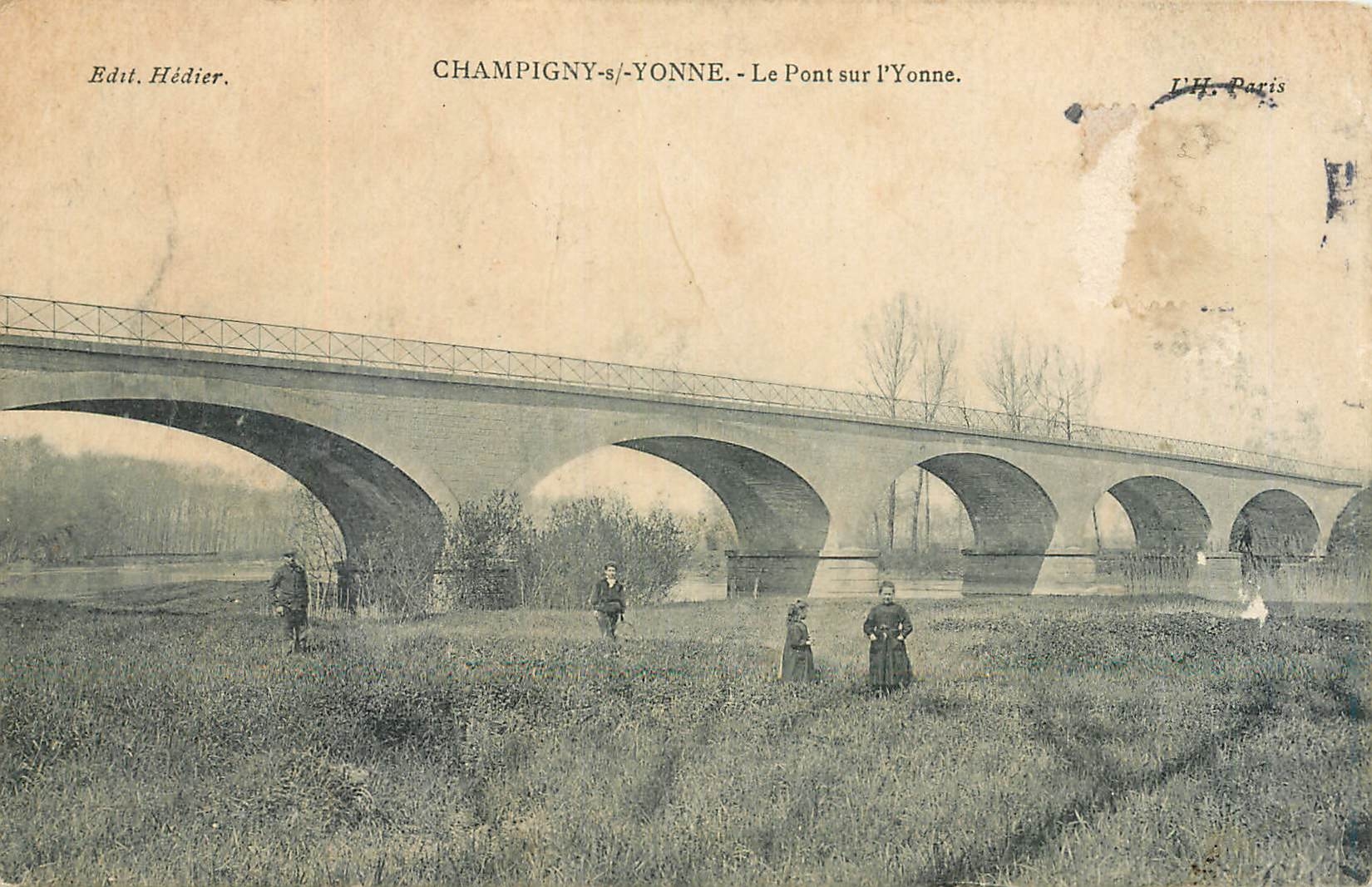 CPA Champigny Yonne Le Pont sur l'Yonne 