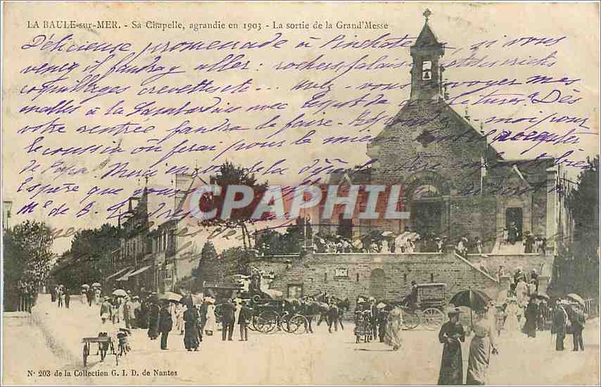 CPA La Baule sur Mer Sa Chapelle La sortie de la Grand Messe 