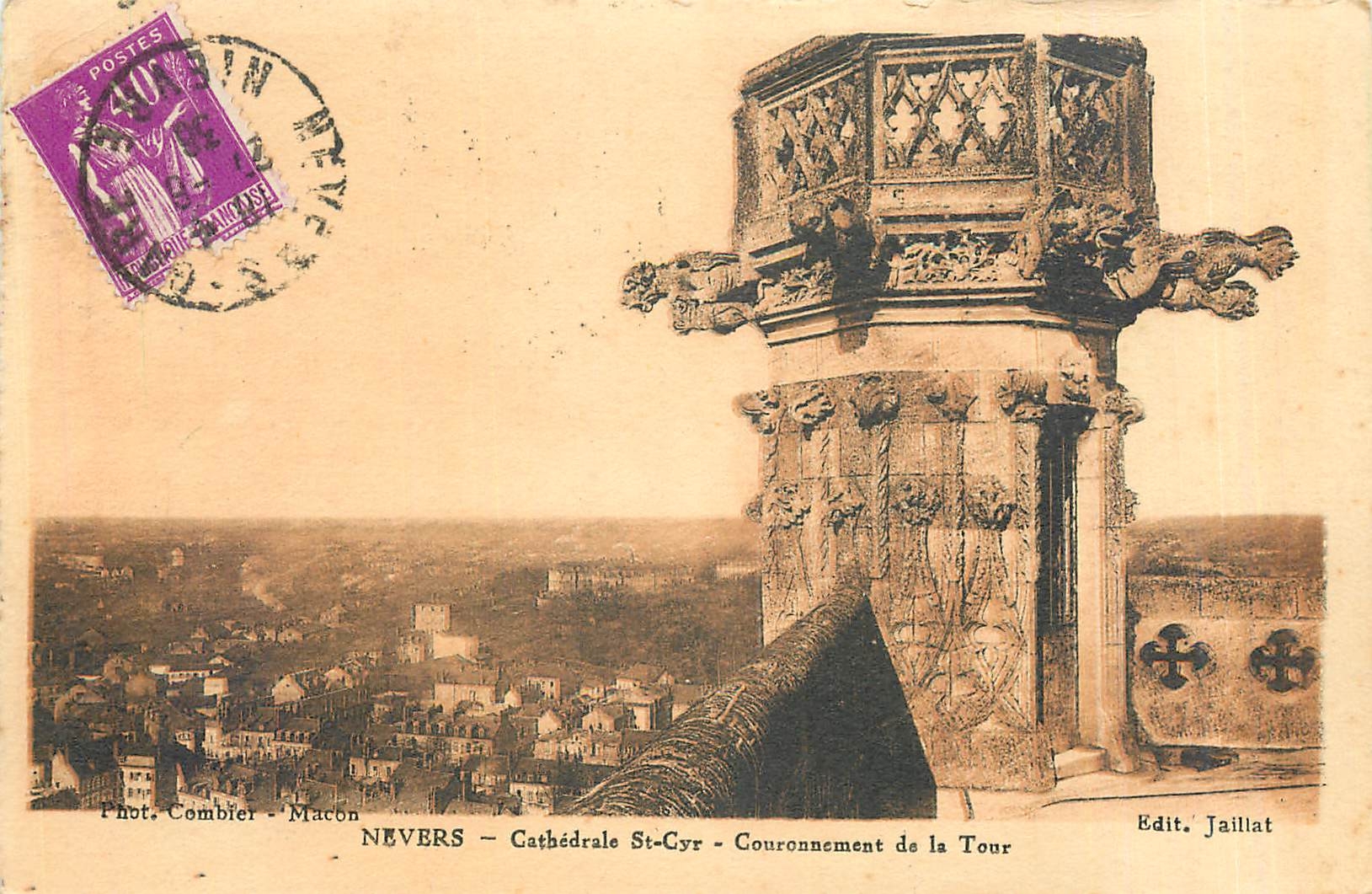 CPA Nevers Cathedrale St Cyr Couronnement de la Tour 