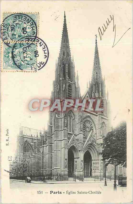 CPA Paris Eglise Sainte Clotilde 