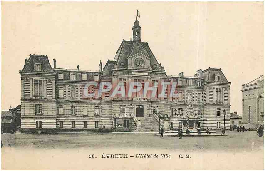 CPA Evreux L'Hotel de Ville 