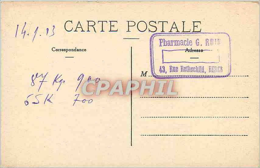 CPA Evian les Bains Vue generale  — Verso