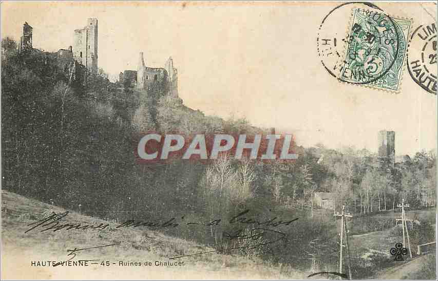 CPA Haute Vienne Ruines de Chalucet 