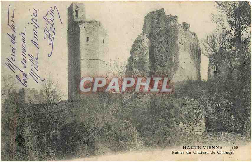 CPA Haute Vienne Ruines du Chateau de Chalucet 