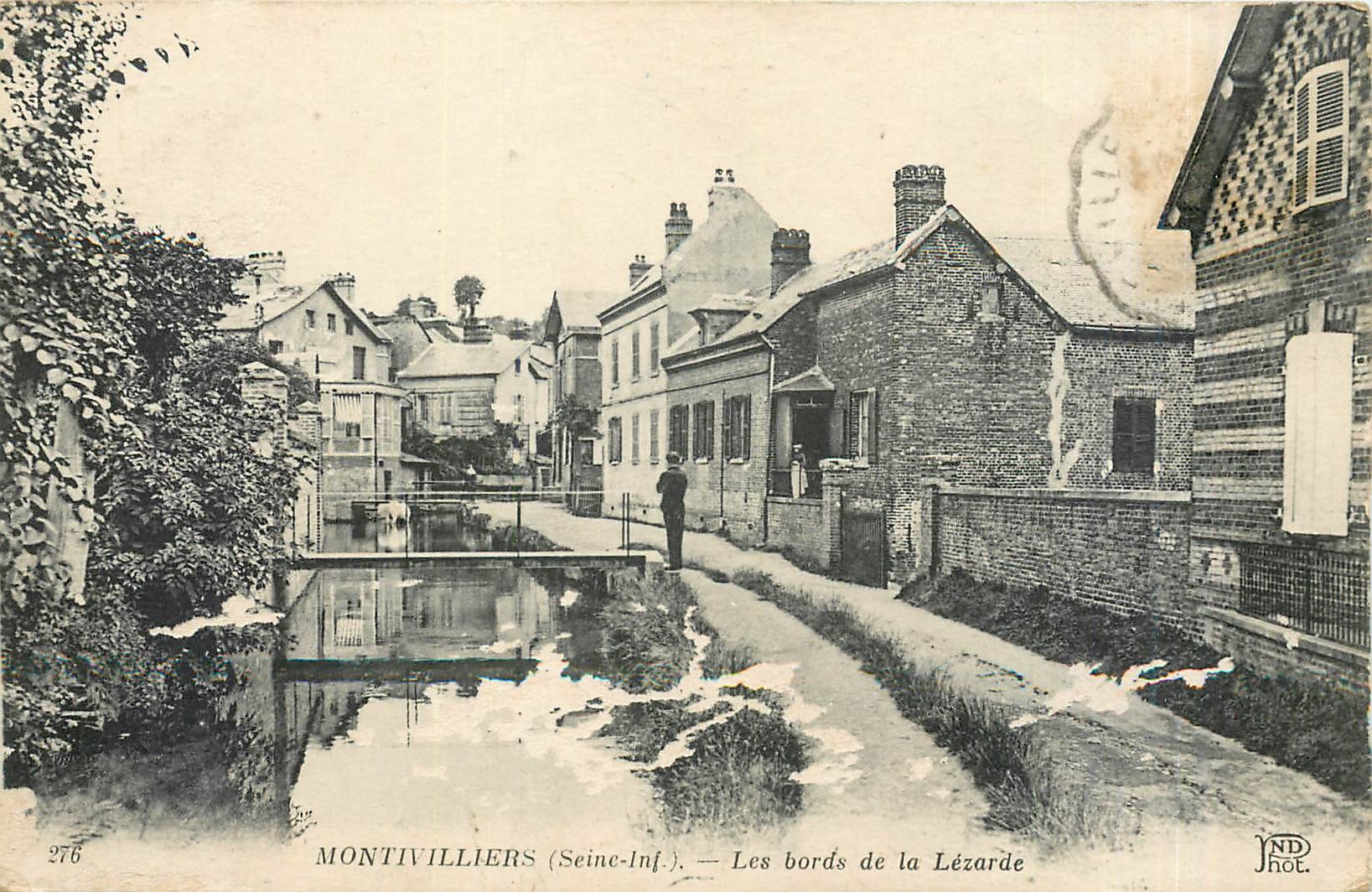 CPA Montivilliers Seine Inf Les Bords de la Lezarde 