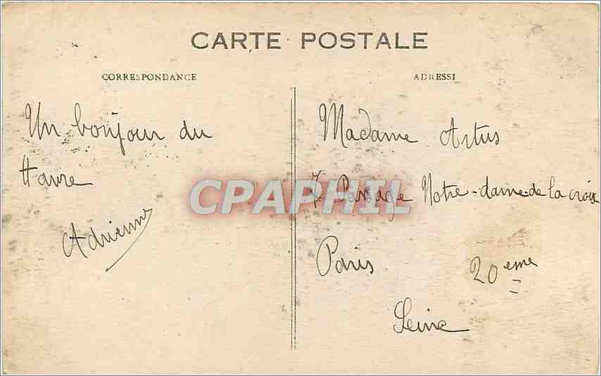 CPA Le Havre La Plage et le Nice Havrais  — Rückseite