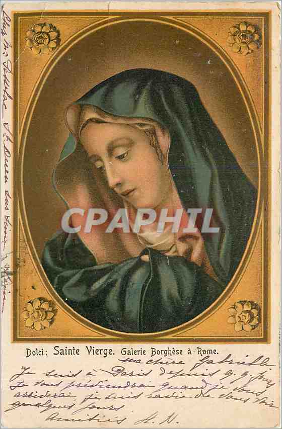 CPA Dolci Sainte Vierge Galerie Borghese a Rome 