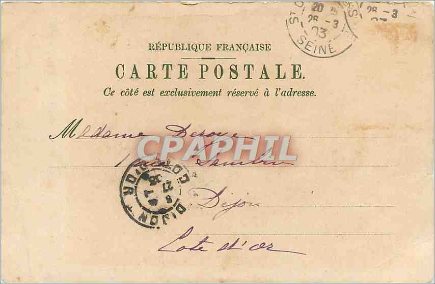 CPA Dolci Sainte Vierge Galerie Borghese a Rome  — Verso