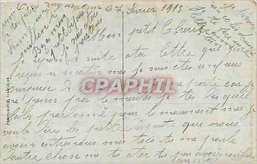 CPA C'est pour nos soldats que j'implore Exaucez moi toujours encore Femme Religieuse Militaria — Verso