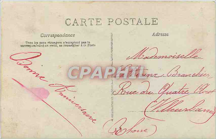 CPA Ces Fleurs Parleront Pour Moi Enfant — Rückseite