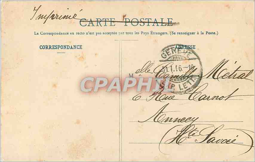Le Gué — In verità, François, sei troppo gentile... — Fototipo A. Beranek & Cie, Nancy — Verso