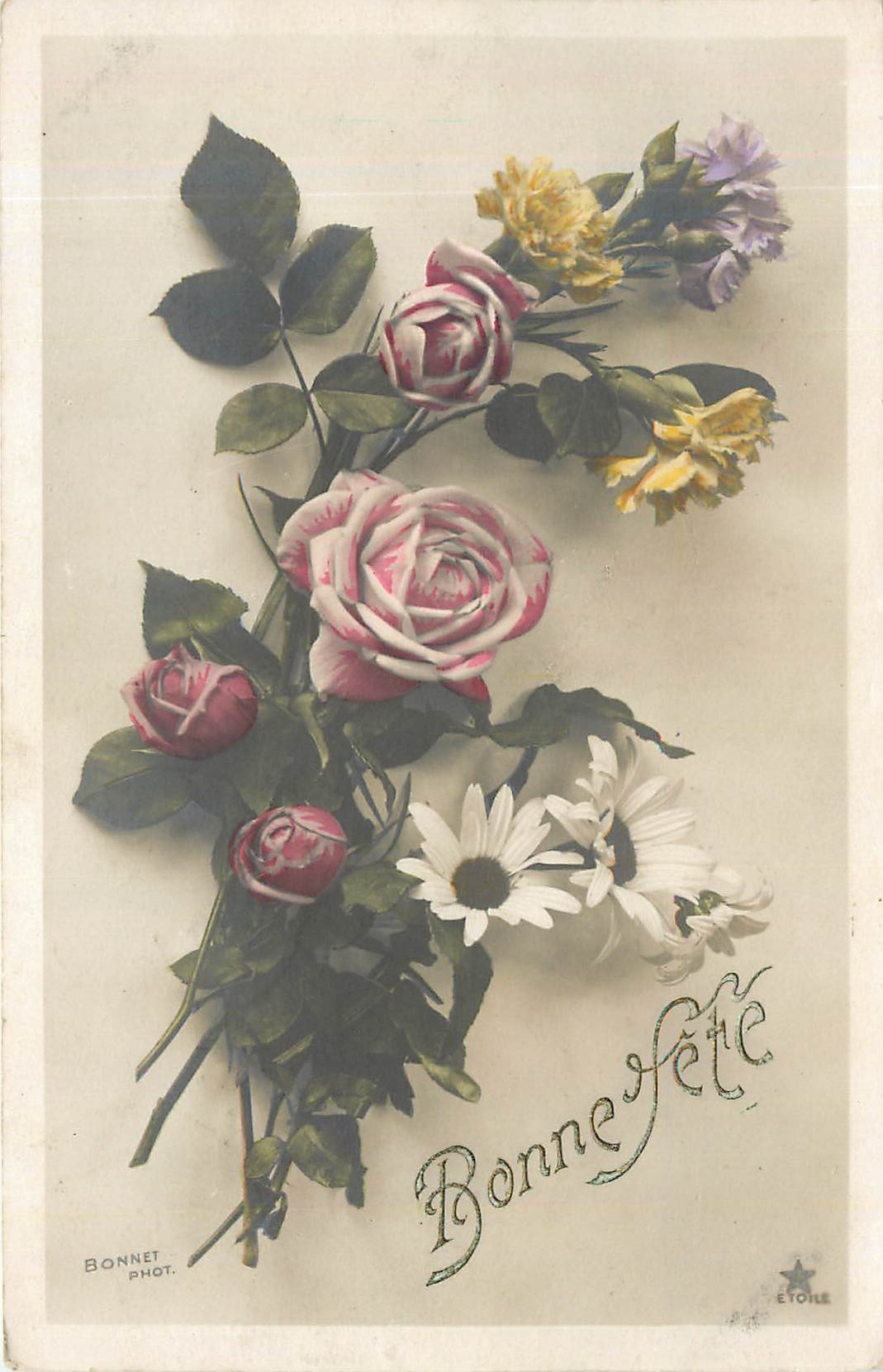 CPA Bonne Fete Fleurs