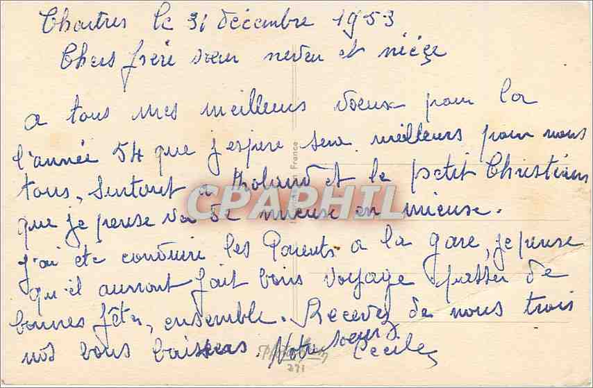 CPA Bonne Annee Enfants — Rückseite