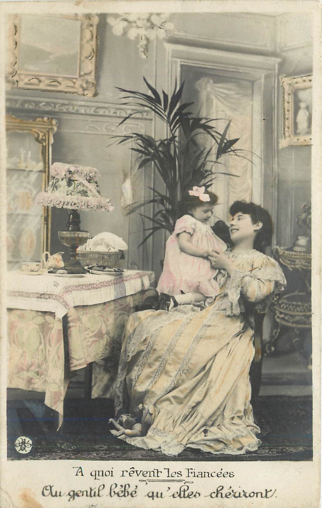 Fiancée and Baby — What Do Brides Dream Of? Of the Gentle Baby They Will Cherish — Unknown Publisher, Series Number Not Visible