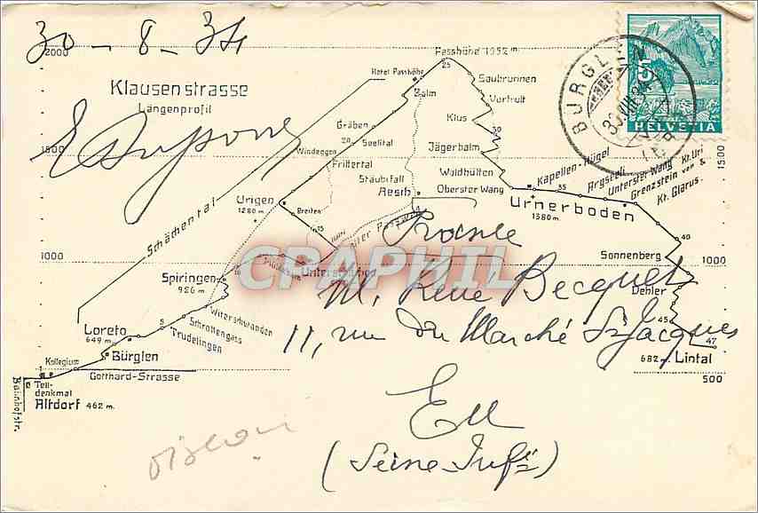 Gasthaus Adler — statue d'aigle de 235 cm d'envergure — Büriglen (Wengi) — Verso