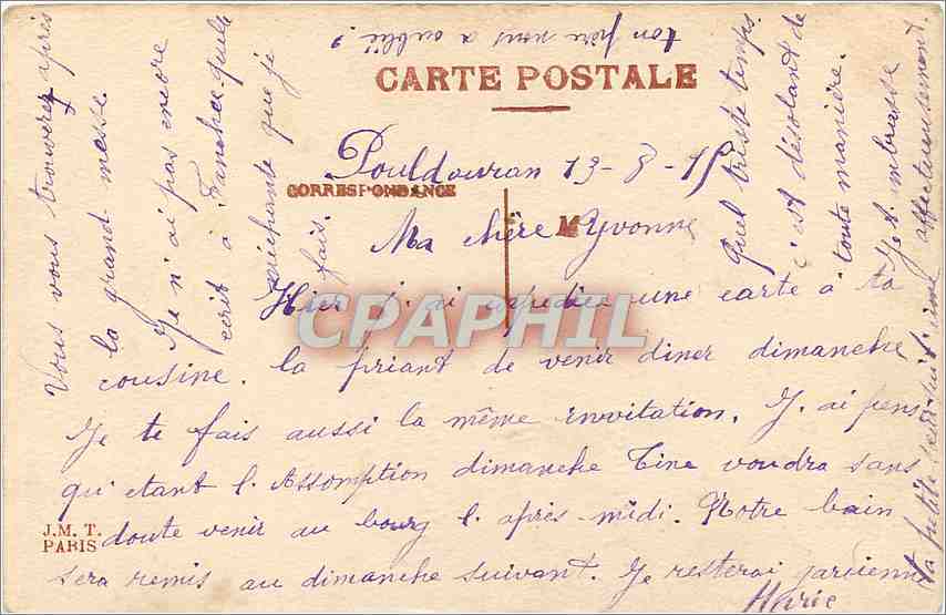 CPA Espere en le Printerms II vient Courage Fleurs Militaria Drapeaux — Verso