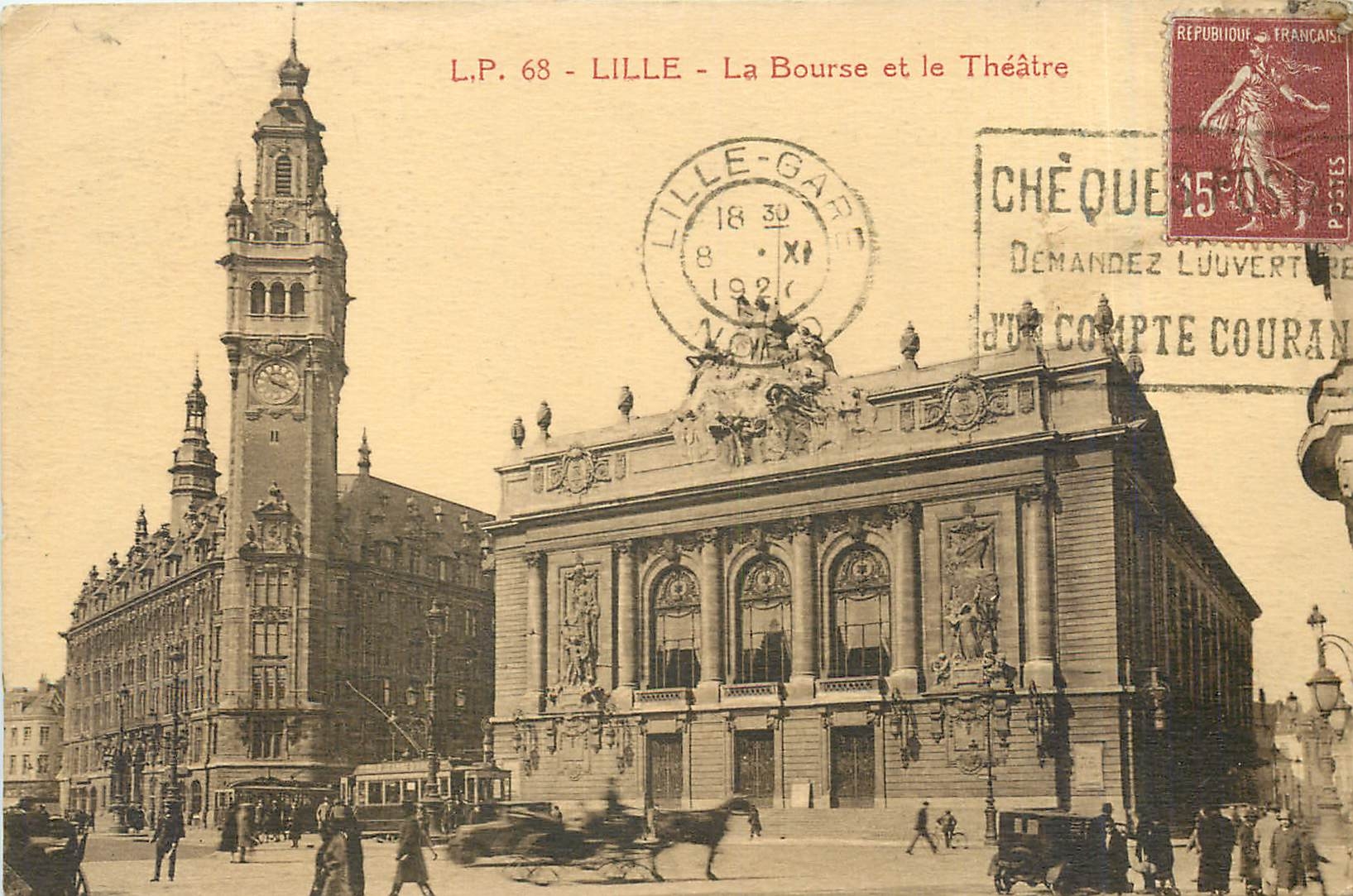 CPA Lille La Bourse et le Theatre 