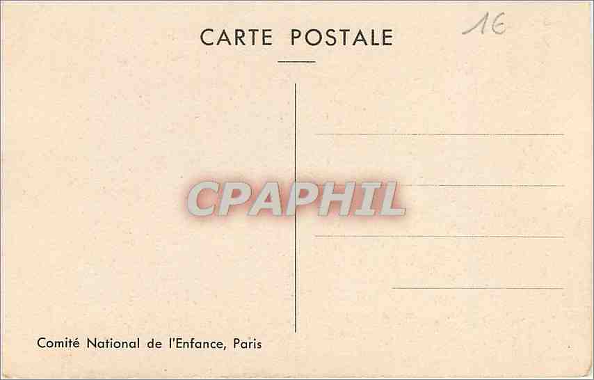CPA Le Nain Portrait d'Enfant  — Rückseite
