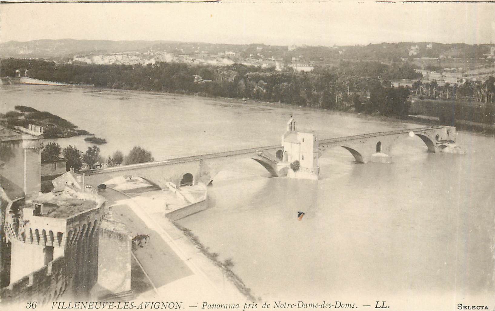 CPM Villeneuve les Avignon Panorama pris de Notre Dame des Doms 