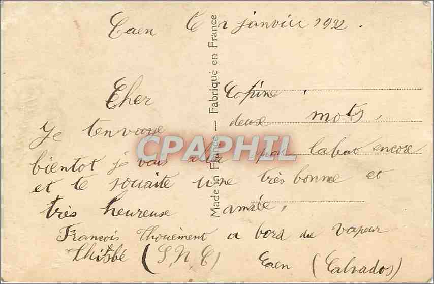 CPA Bonne Annee Fleurs — Rückseite